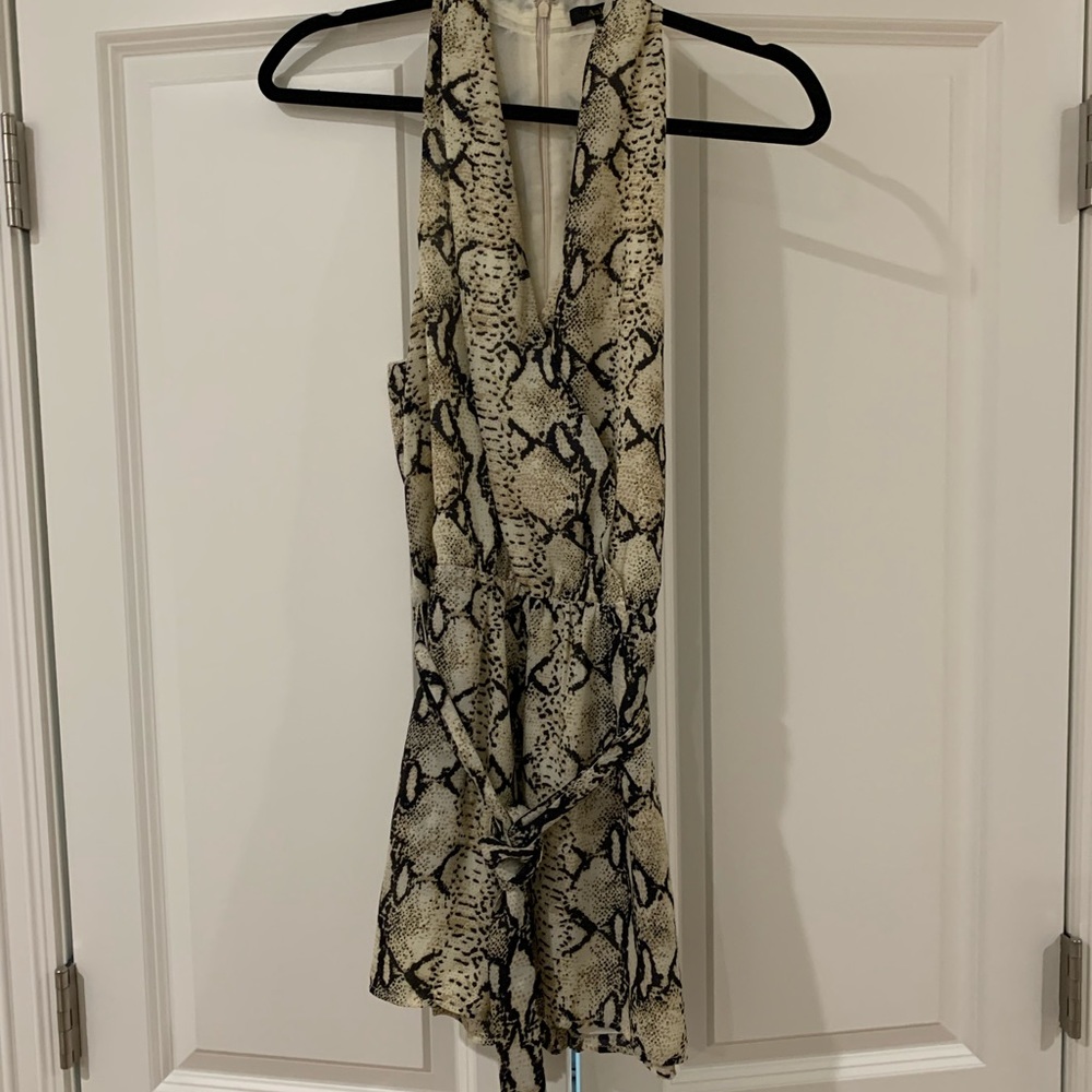 Animal print romper